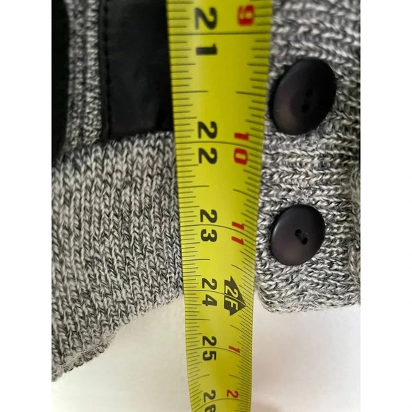 Alan Stuart Mens Long Sleeve V-Neck Button Cardigan Sweater Gray Size L - Picture 3 of 9